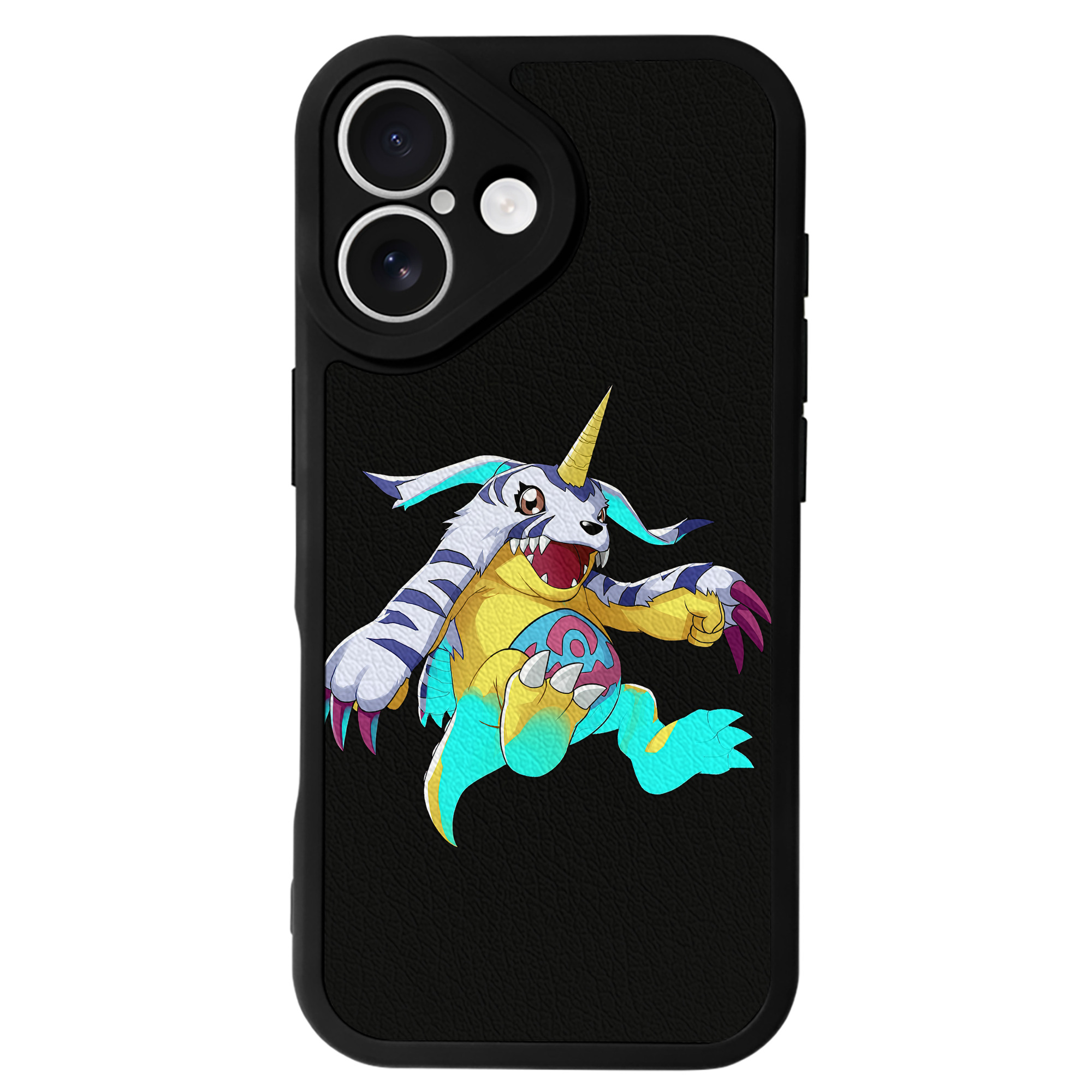 （画像用） Digimon デジタルモンスター/デジモン 【iPhone 16シリーズ対応】シリコンスマホケース（レザー調） 材質：シリコン